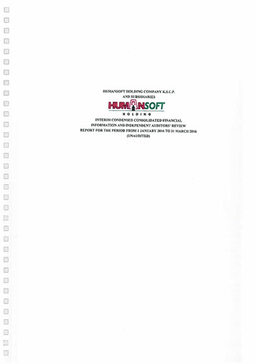 Thumbnail Humansoft Holding Company Financial Report 2016-q1