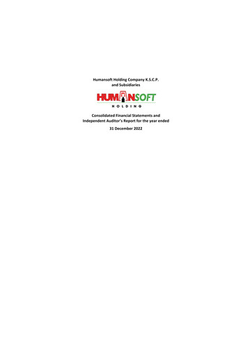 Thumbnail Humansoft Holding Company Financial Statement 2022