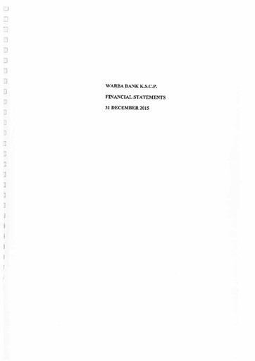 Thumbnail Warba Bank Financial Statement 2015