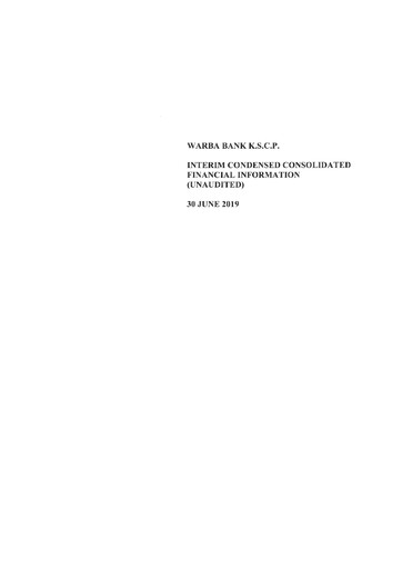 Thumbnail Warba Bank Financial Statement 2019-h1