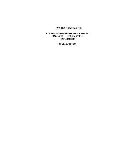 Thumbnail Warba Bank Financial Statement 2020-q1