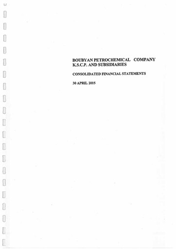 Thumbnail Boubyan Petrochemical Company Financial Statement fy2015
