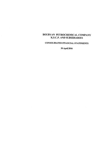 Thumbnail Boubyan Petrochemical Company Financial Statement fy2016