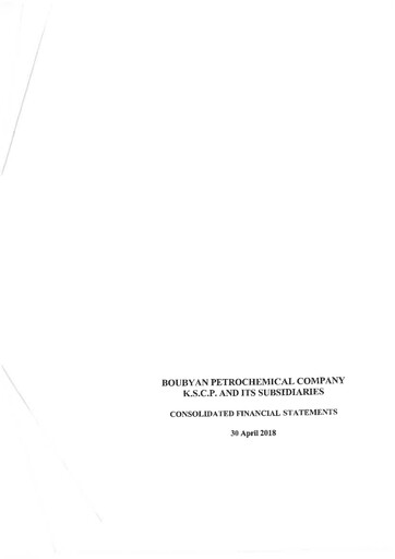 Thumbnail Boubyan Petrochemical Company Financial Statement fy2018