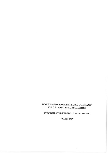 Thumbnail Boubyan Petrochemical Company Financial Statement fy2019