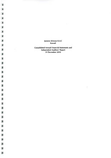 Vorschaubild Jazeera Airways Finanzmitteilung 2010