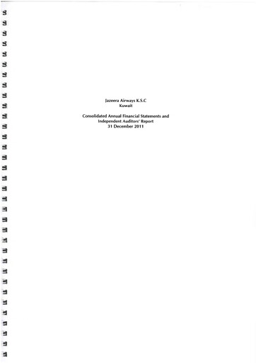 Vorschaubild Jazeera Airways Finanzmitteilung 2011