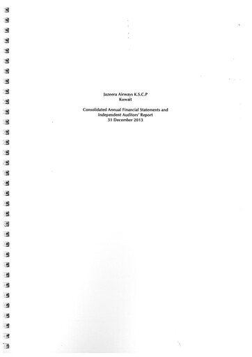 Vorschaubild Jazeera Airways Finanzmitteilung 2013