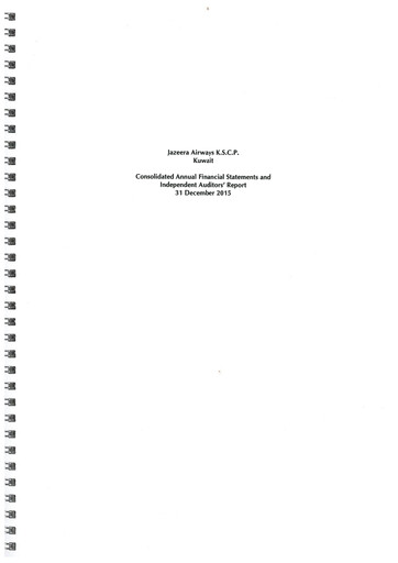 Vorschaubild Jazeera Airways Finanzmitteilung 2015