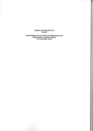 Vorschaubild Jazeera Airways Finanzmitteilung 2018
