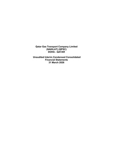 Miniature Qatar Gas Transport Company Bilan financier 2026-q1