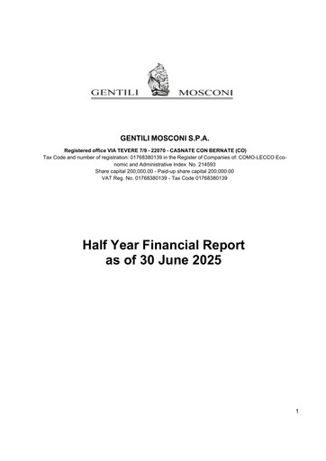 Thumbnail Gentili Mosconi Half-year Report 2025-h1