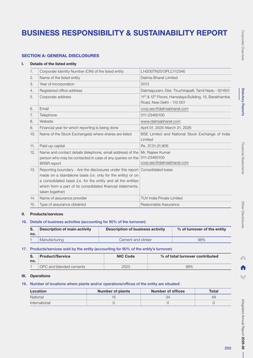Miniature Dalmia Bharat Rapport ESG 2025-2026