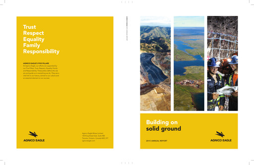 Thumbnail Agnico Eagle Mines Annual Report 2015