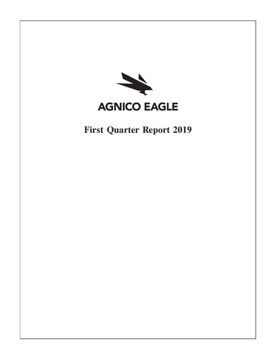 Thumbnail Agnico Eagle Mines Quarterly Report 2019-q1