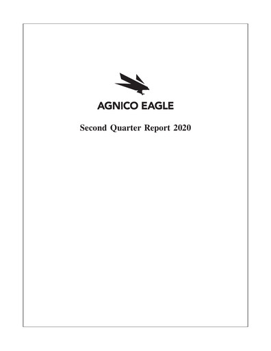 Thumbnail Agnico Eagle Mines Quarterly Report 2020-q2