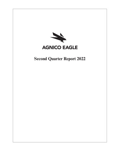 Thumbnail Agnico Eagle Mines Quarterly Report 2022-q2
