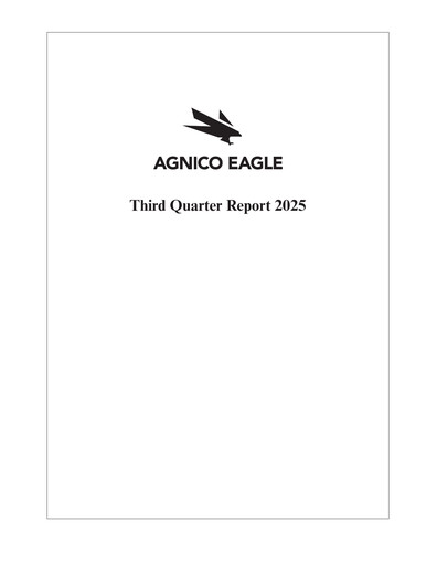 Thumbnail Agnico Eagle Mines Quarterly Report 2025-q3