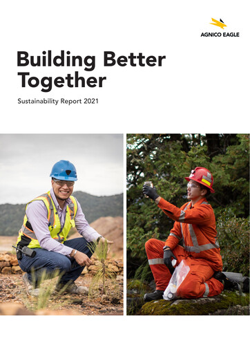 Thumbnail Agnico Eagle Mines Sustainability Report 2021