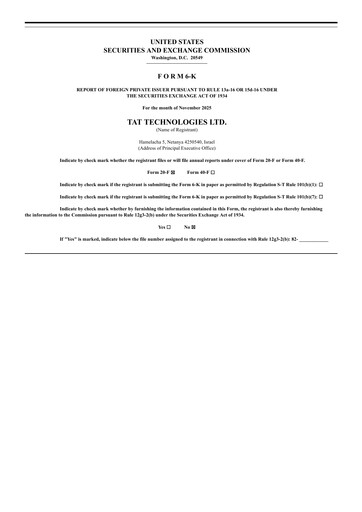 Thumbnail TAT Technologies Quarterly Report 2025-q3