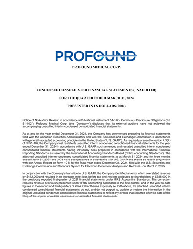 Thumbnail Profound Medical Quarterly Report 2024-q1