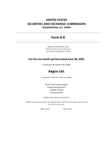 Thumbnail AEGON
 Half-year Report 2025-h1