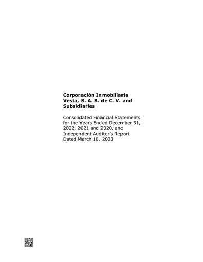 Vorschaubild Vesta Real Estate Finanzmitteilung 2022