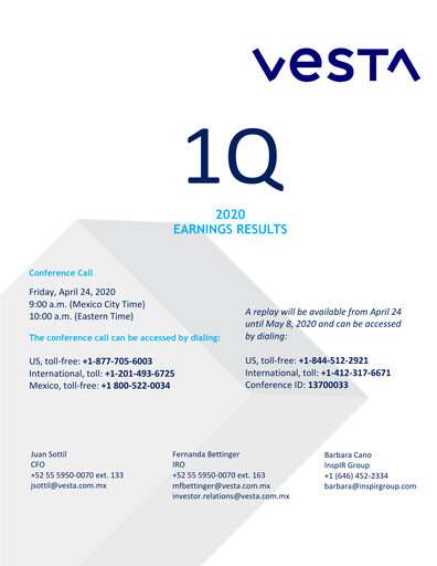 Vorschaubild Vesta Real Estate Quartalsbericht 2020-q1