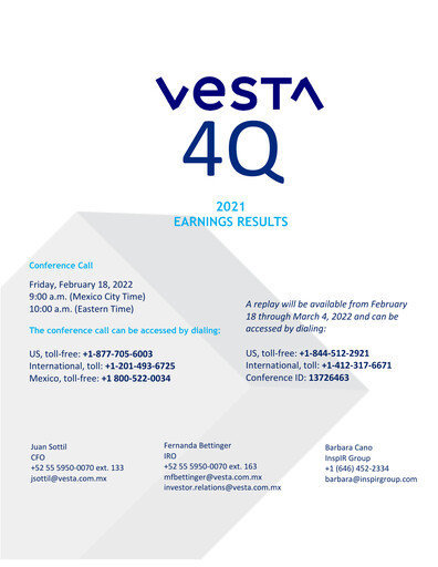Vorschaubild Vesta Real Estate Quartalsbericht 2021-q4
