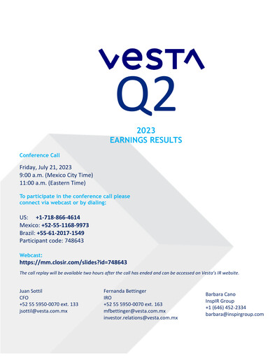 Thumbnail Vesta Real Estate Quarterly Report 2023-q2