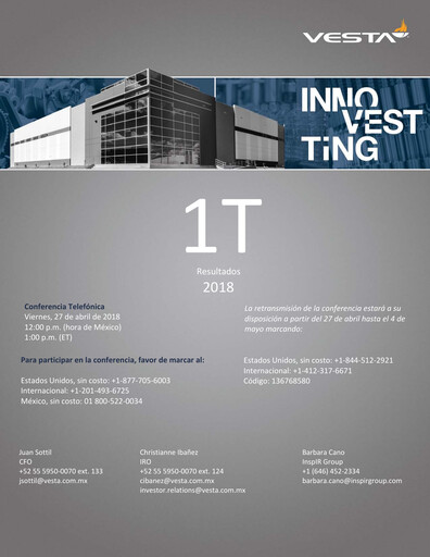 Vorschaubild Vesta Real Estate Quartalsbericht 2018-q1