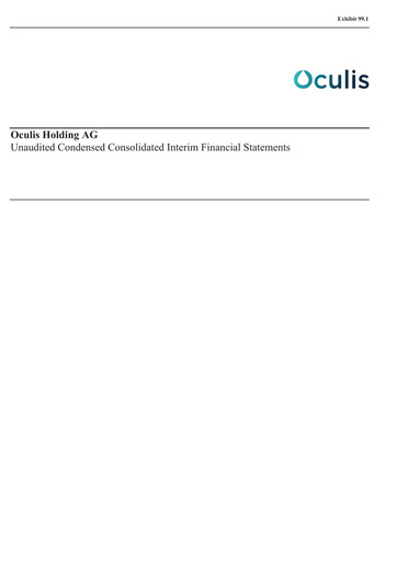 Thumbnail Oculis Holding AG Half-year Report 2024-h1