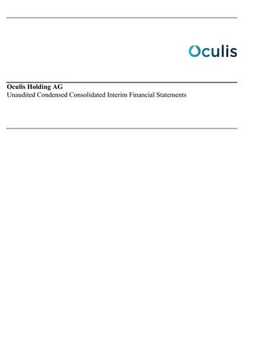 Thumbnail Oculis Holding AG Half-year Report 2025-h1