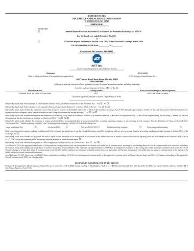 Thumbnail ADT Annual Report 2021