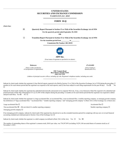 Thumbnail ADT Quarterly Report 2018-q3