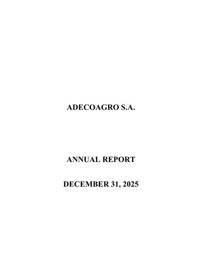 Thumbnail Adecoagro Annual Report 2025
