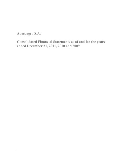 Thumbnail Adecoagro Financial Statement 2011