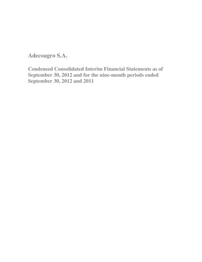 Thumbnail Adecoagro Financial Statement 2012-9m