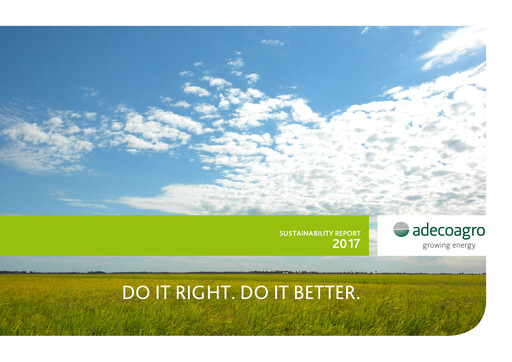 Vorschaubild Adecoagro Nachhaltigkeitsbericht 2017