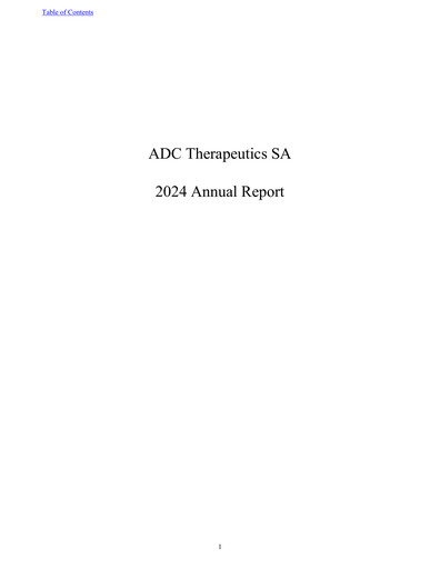 Miniature ADC Therapeutics Rapport annuel 2024