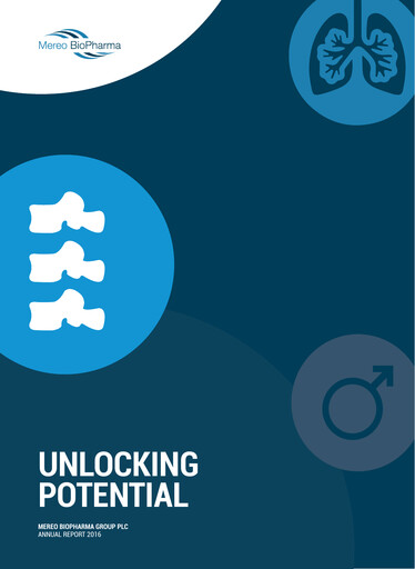 Miniature Mereo BioPharma Group Rapport annuel 2016