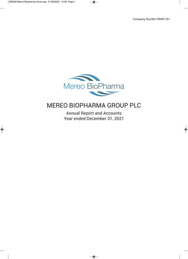Miniature Mereo BioPharma Group Rapport annuel 2021