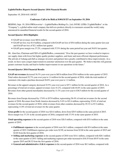 Thumbnail LightInTheBox Holding Quarterly Report 2016-q2