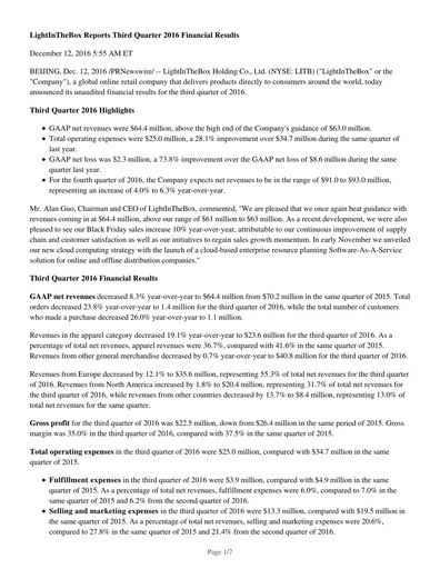 Thumbnail LightInTheBox Holding Quarterly Report 2016-q3