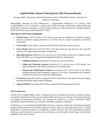Thumbnail LightInTheBox Holding Quarterly Report 2024-q3
