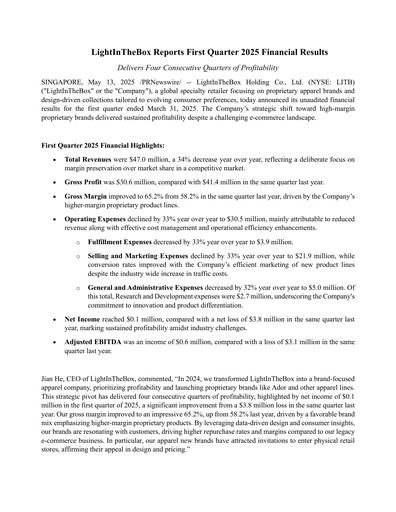 Thumbnail LightInTheBox Holding Quarterly Report 2025-q1