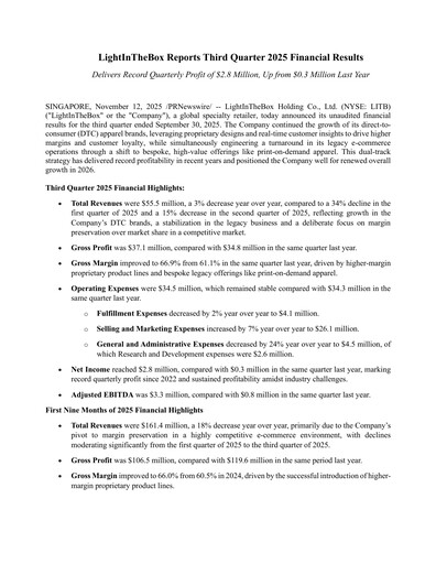 Thumbnail LightInTheBox Holding Quarterly Report 2025-q3