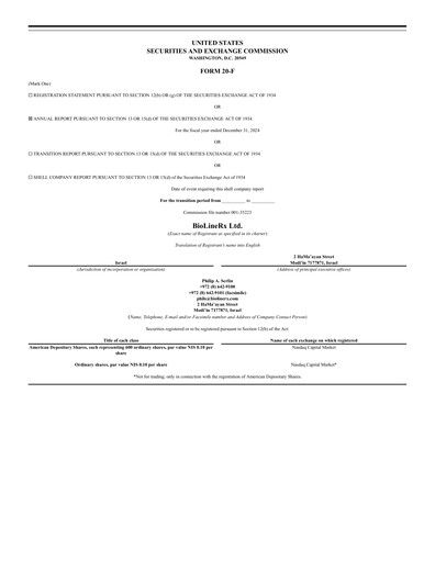 Thumbnail BioLineRx Annual Report 2024