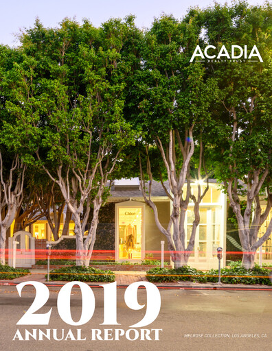 Vorschaubild Acadia Realty Trust
 Jahresbericht 2019