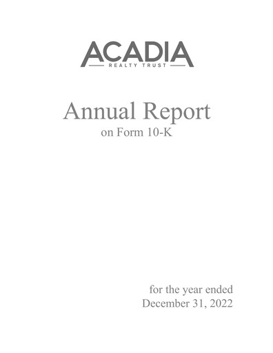 Vorschaubild Acadia Realty Trust
 Jahresbericht 2022